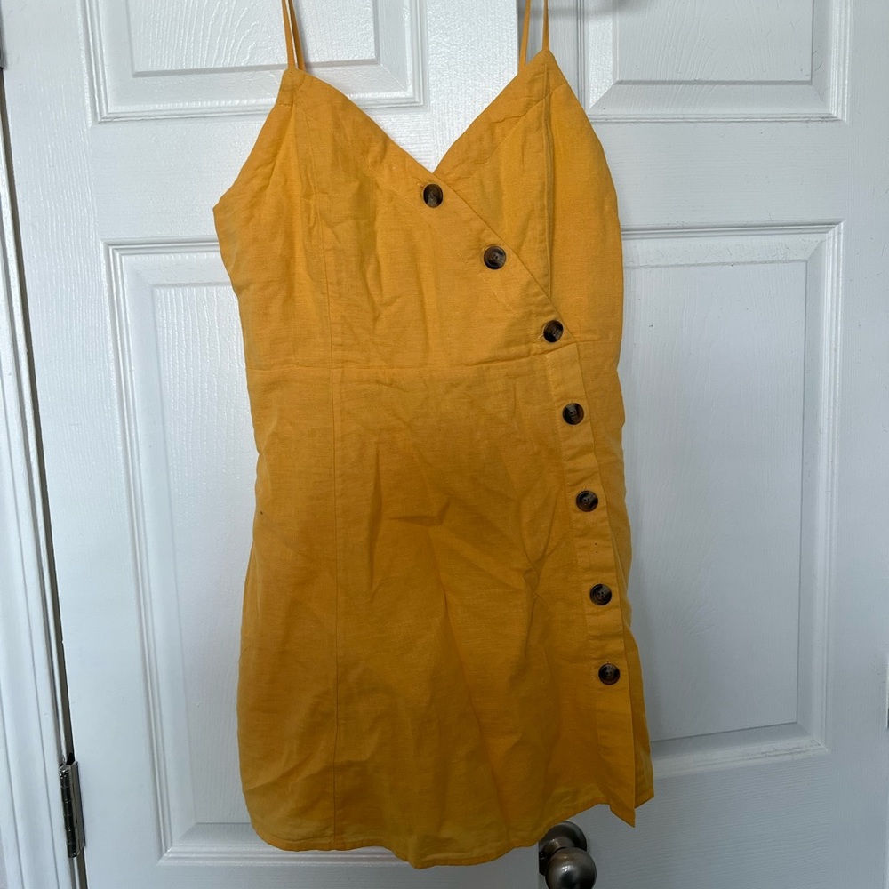 Yellow mini dress